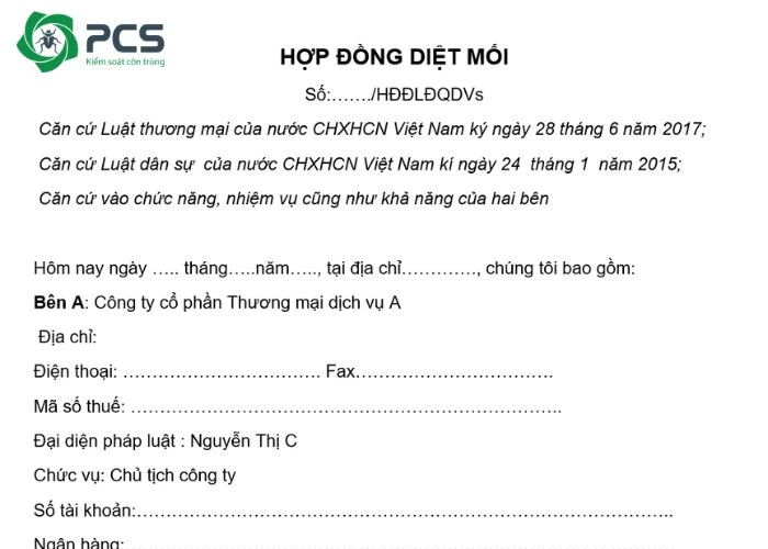 hợp đồng diệt mối